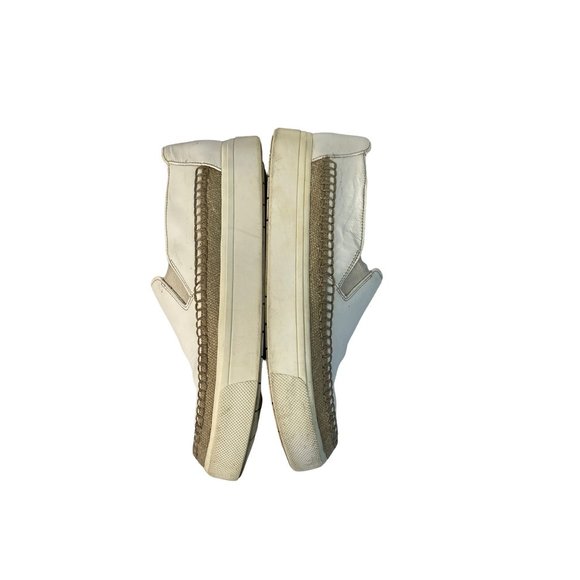 Vince Bates Espadrille Skate Sneakers White Burlap Size 36/6 - Picture 6 of 7